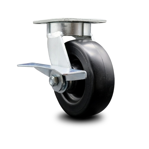 6 Inch Kingpinless Polyolefin Wheel Swivel Caster with Brake